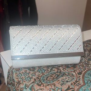 Elegant Silver Clutch Bag